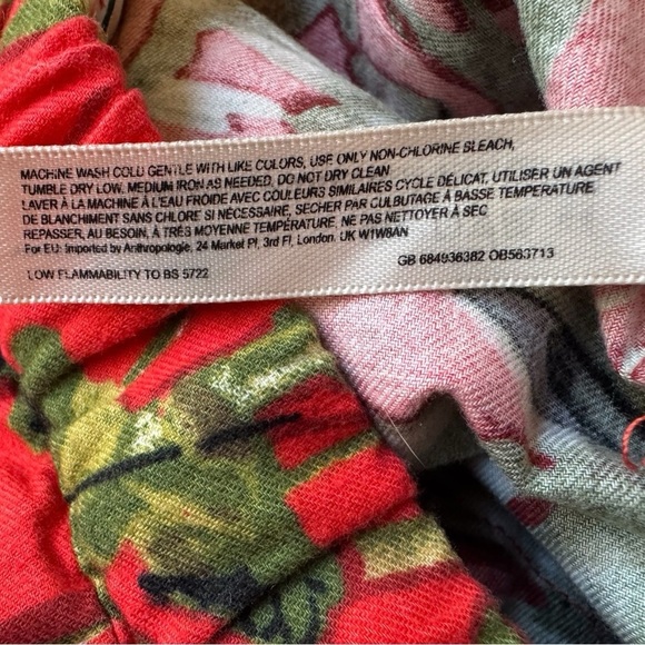 LILKA Anthropologie Doting Deer Red Green Jungle Lounge Pants - Size S - Picture 13 of 15